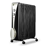 【Hochwertiges Heizelement】Heizgerät leitet Öl bei hoher Temperatur, mit einem größeren Temperaturbereich, höherem thermischen Wirkungsgrad und 360° zirkulierender Wärmeableitung, wodurch eine gleichmäßige Innentemperatur gewährleistet wird. 4 stabile Lenkrollen und Tragegriffe ermöglichen es Ihnen, den Heizstrahler bequem von Raum zu Raum zu bewegen. Dank seiner schlichten Optik kann er in jedem Raum eingesetzt werden.