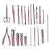 21Pcs High Sharpness Stainless Steel Manicure Tools Set, Nail Clipper Kit with Storage Box for Hand Foot Face Care, Includes Ear Pick Pin and More