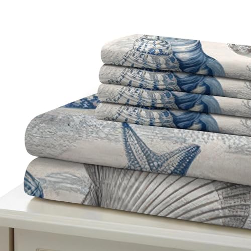 Parure de couette coquillage imprimé 3D durable ensemble de lit simple 140x200
