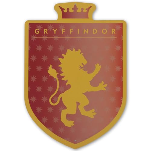 Letrero de metal con el escudo de Gryffindor de Harry Potter, decoración oficial de pared de Gryffindor para habitación de adolescentes o sala de cine
