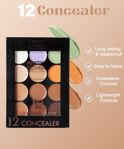 Image of Multi-Shade Concealer Palette - Blends to Cover Acne, Redness & Imperfections with a Natural Finish (Shade 1)