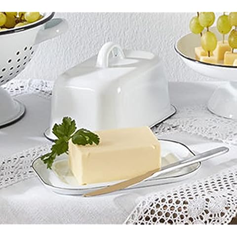 Butterdose „Landhaus“ aus Metall Cover