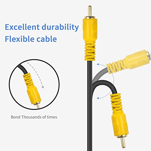 Duttek RCA to 1/4 Adapter Cable 12 Inch/30cm, 1/4 to RCA Adapter Cable Interconnect Audio Conversion Plug Exquisite Pure Copper Adapter Cord for AV Receiver, Amplifier