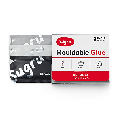 Sugru Moldable Glue - Original Formula - All-Purpose Adhesive, Advanced Silicone Technology - Holds up to 4.4 lb - Black, White & Gray 3-Pack