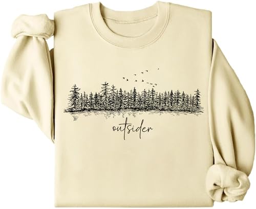 Outsider Sweatshirt, Outsider Long Sleeve Shirt, Outsider Hiking Crewneck Sweatshirt For Women Men