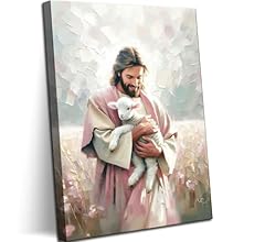 Jesus holding sheep