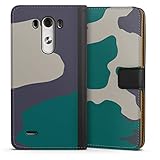  DeinDesign Klapphülle kompatibel mit LG G3 Handyhülle aus Leder schwarz Flip Case Camouflage Bundeswehr Muster