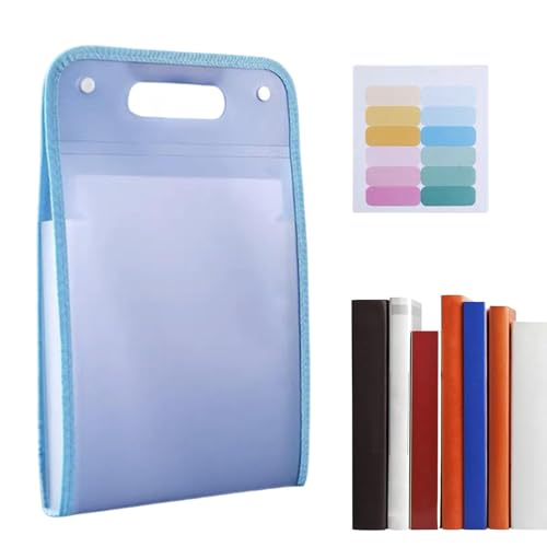 - Carpeta con 13 compartimentos - Carpeta de archivos A4 con 13 compartimentos, organizador | Bolsillo impermeable para documentos de gran capacidad, organizador de carpetas para recibos, marcapáginas