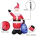 Superjare 8 FT Christmas Inflatable Santa Claus with Gift Sack, Christmas Decoration with LED Light, Animated for Yard Party Lawn, Indoor & Outdoor