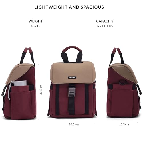 Image of Carriall Nova Meal Bag - Maroon Lunch Bag /Tiffin Bag for Daily Use, Office, College, School, Travel & Picnic | Easy to Clean & Easy to Carry | 6.7 L Storage Capacity | For Men, Women, Boys & Girls