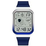 ⌚Configuration de haute qualité - Miroir acrylique, résistant à l'abrasion, résistant aux rayures. Bracelet en caoutchouc de haute qualité, doux et confortable, agréable à porter. Le bracelet de montre amovible est à portée de main.