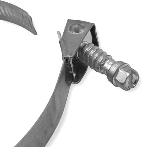 1/2" Width Quick Release Worm Drive Hose/Band Clamp For 1" - 4" Diameter (Partial Stainless Steel) (10) #TOP1