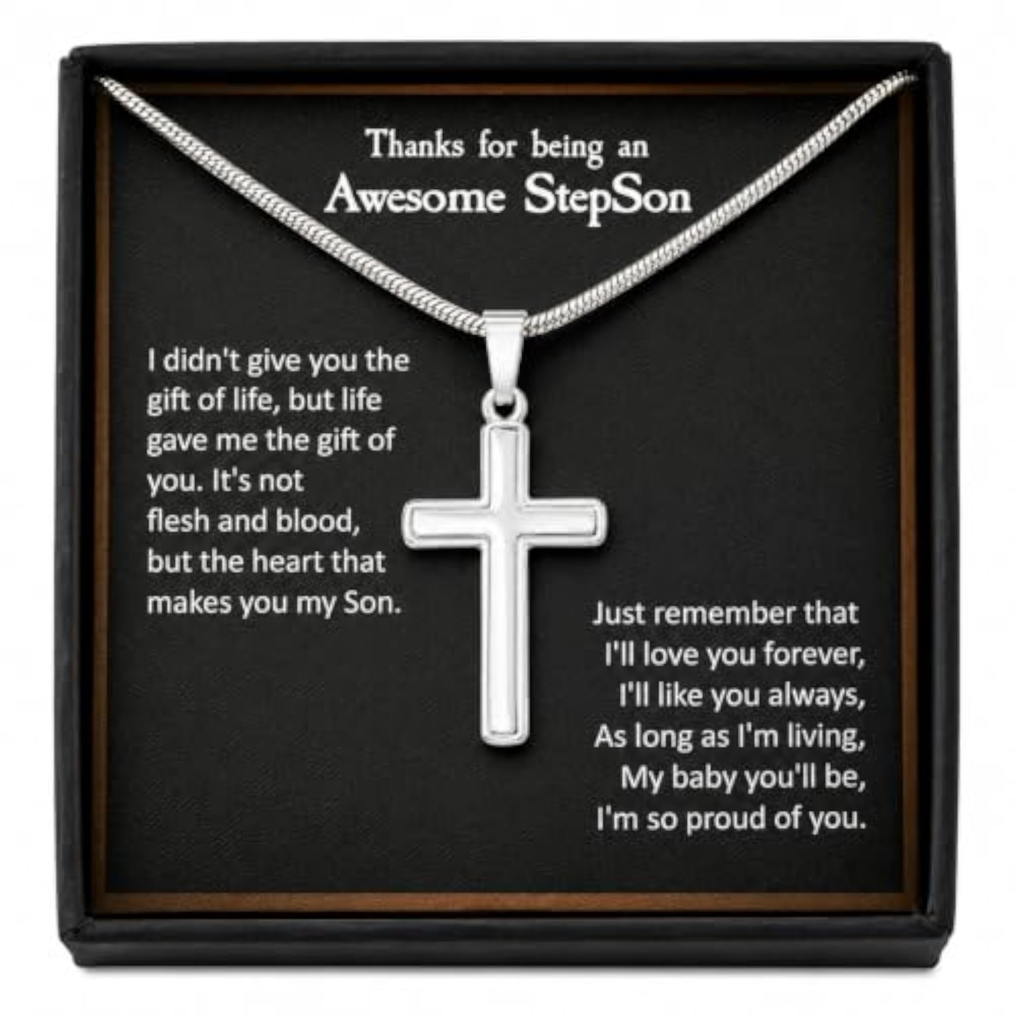 Son's 925 Silver Step Son Necklace Gift