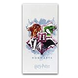 Toalla Playa o baño Harry Potter, Nuevo diseño Hogwarts, 70X140cm, Producto Oficial Harry Potter