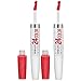 Maybelline SuperStay 24 2-Step Liquid Lipstick Makeup, Continuous Coral, 2 COUNT