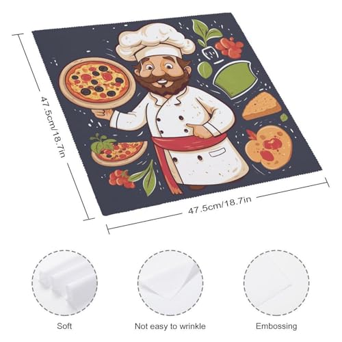 Servilletas de Tela Cuadradas Reutilizables 4 PCS miniatura 2