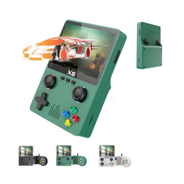 RetroBlast – RetroBlast 20000 Console, Two-Player Retro Blast 20000+ Console, Retro Handheld Game Console, Retro Gaming Console, X6 Retro Handheld Game Console for Multiplayer (Green)