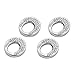 YUWATON Fit for Mercedes Benz Car Interior Bling Accessories A B E Class ML GLA CLA GLK Car Door Lock Pull Rod Bolt 3D Rhinestone Decals Cover (Silver)