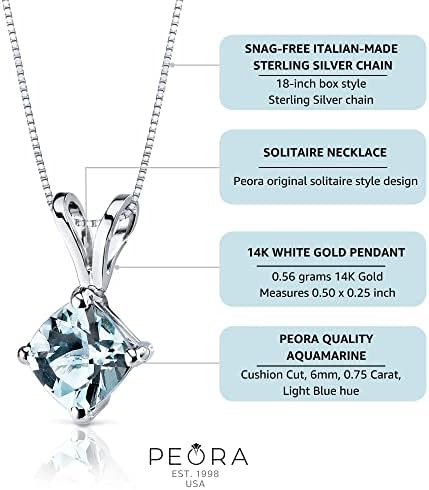 Peora 14K White Gold Created Opal & Diamond Pendant - Heart Shape, 6mm, With 0.07ct Genuine Diamond - View #10