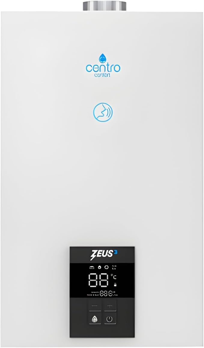 Zeus 12L Calentador de Agua Butano/Natural Estanco a Gas LPG Instantáneo o Natural, Certificado CE, Sin Tanque para Interior (Gas Natural, 1, Unidad)