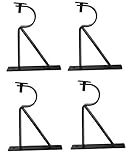 Curtain Rod Brackets (Set of 4) - Black (Also known as - Curtain rod Holder / Curtain rod Bracket / Bracket for Drapery rod / Bracket set for Draperies rod / Brackets for curtains rod)