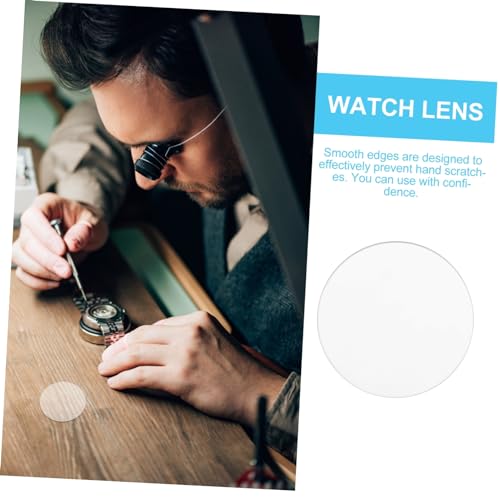 15 Pcs Glass Watch Lens Replacement Anti-Scratch Mineral Glass Flat Round Lens for Watches and Maintenance4
