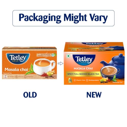 Image of Tetley | Masala Chai Flavoured with Natural Flavour | Black Tea | 50 Tea Bags