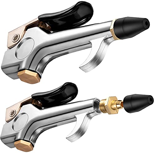 2 Stück Hebel Stil Luftblaspistole mit Gummi und Sicherheitsspitze Düsen Blaspistole Luft Staub Reinigungswerkzeug für Zuhause Geschäft Garage Industrie Cover