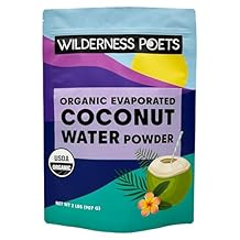 Wilderness Poets, Organic Evaporated Coconut Water Powder - 100% Coconut Water Powder - No Maltodextrin, No Fillers, No Additives - 1 Ingredient - Instant Mix 32 Ounce
