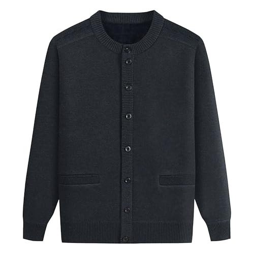 Cardigan d'hiver épais homme col en V pour contrer le froid au bureau avec style