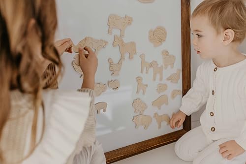 Leaping Learning Magnetic Forest Animals for Toddlers 1-3, Wooden Magnets - image 4