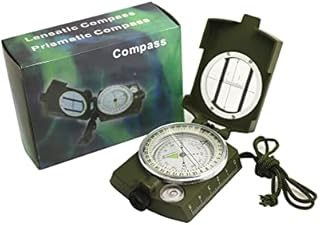 Walume Survival Military Lensatic Sighting High-Precision Compass with Waterproof Shakeproof Emergency Luminous Camping Hiking Hunting