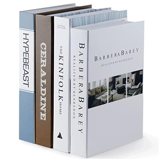 Outgeek 4PCS Book for Decoration Fake Book Creative Fashion Decorative Book False Book for Home Office Bar Hollowed Out Decorative Faux Books for Decoration