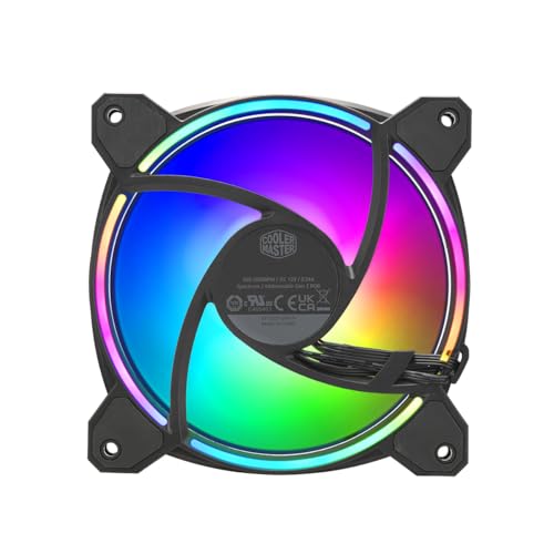 Image of Cooler Master MasterFan MF120 Halo2 ARGB: Case & Cooling Fan, Dual Ring Addressable RGB Lighting, Rifle Bearing, Enlarged Air Balance Blades with Jam Sensor Protection & Upgraded Driver IC - 120mm