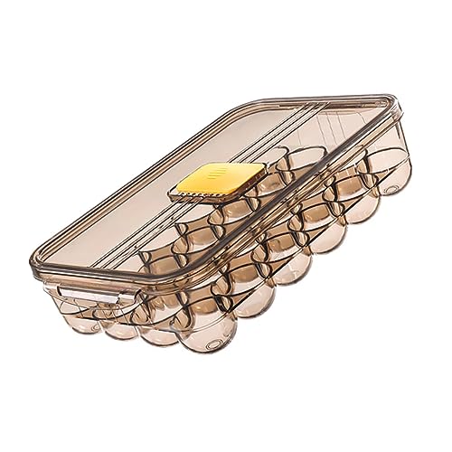 CONGARTENO 冷蔵庫用カバー付き卵キャリアボックス 厚手大容量卵収納ラック 積み重ね可能新鮮保持 家庭用キッチン整理収納に