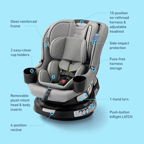 Graco EasyTurn 360 2-in-1 Rotating Convertible Car Seat, Solae - image 8