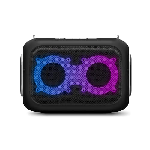 Enceinte portable Bluetooth 5.4 lecteur MP3 et lumières LED intégrées - 4