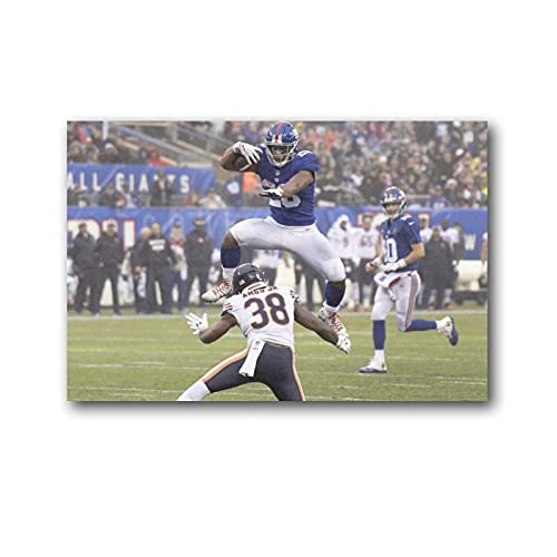 FENGGANG Saquon Barkley Football Sports Poster Picture Print Canvas Poster Wall Paint Art Posters Decor Modern Home Artworks Gift Idea 12x18inch(30x45cm)