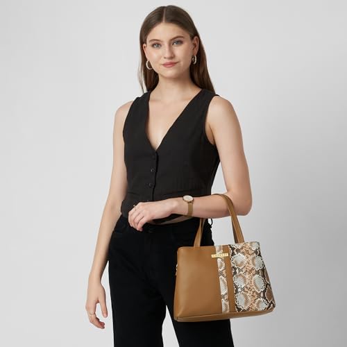 Image of Caprese Molly Medium Satchel Bag for Women with Adjustable & Detachable Strap | Multiple Compartments | Versatile Shoulder, Crossbody & Handheld Bag for Work, Travel, and Everyday Use