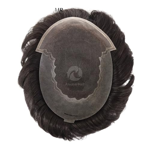 Perruque pour hommes solution calvitie cheveux raides denses 6x8