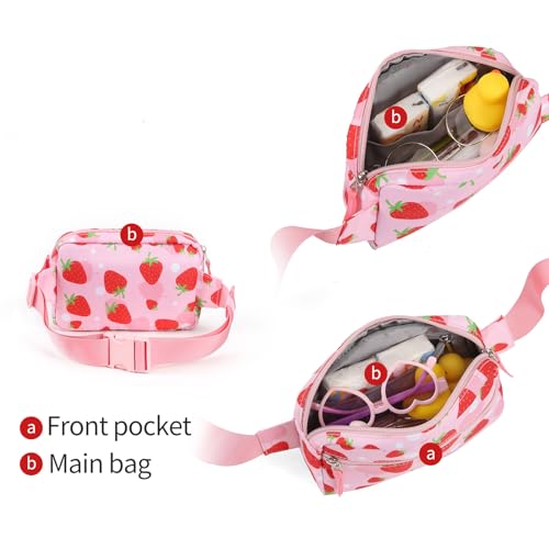 Image of Fanny Pack Birthday Gifts for 7 8 9 10 11 12 13 Year Old Teens Girls Kids, Preppy Cute Trendy Stuff Colorblock Crossbody Bag Adjustable Belt Bags, Dorm Travel Essentials for Girl Fashion