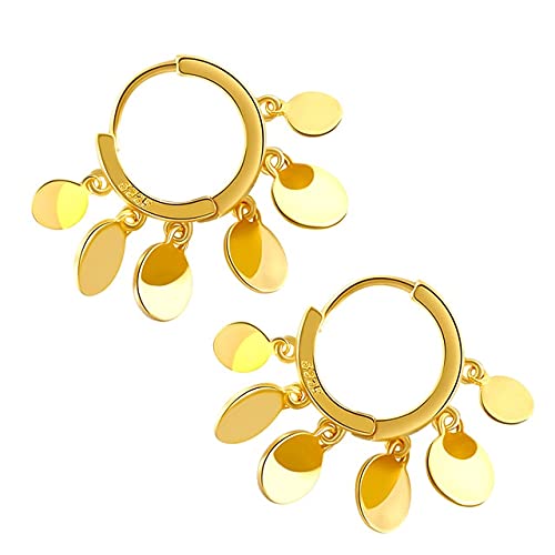 Boucles d'oreilles créoles rondes en zircon pour femmes