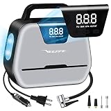 VEEAPE Air Compressor Portable Tire Inflator, Air Pump for Car Tires 12V DC / 110V AC Tire Pump with