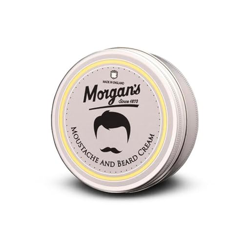 Morgan's Pomade Crema per Baffi e Barba, Crema Idratante e Ammorbidente per Tutte le Lunghezze della Barba, con Oli Naturali, Aloe Vera e Cheratina 75ml