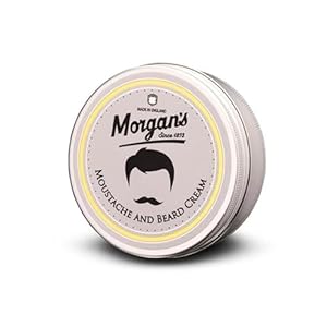 Morgan’s Pomade Moustache and Beard Cream, Moisturising and Conditioning Cream for All Beard Lengths, with Natural Oils, Aloe Vera and Keratin 75ml