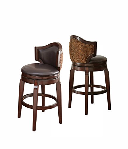 Steve Silver Company Jasper Bar Chairs, Set Of 2, Brown #TOP30
