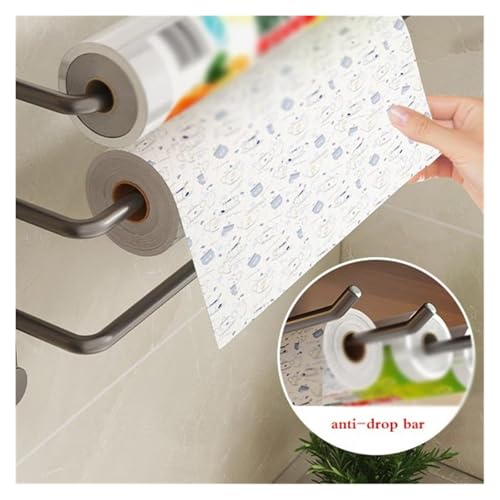 Portarrollos de papel cocina vertical y horizontal en metal rígido 5