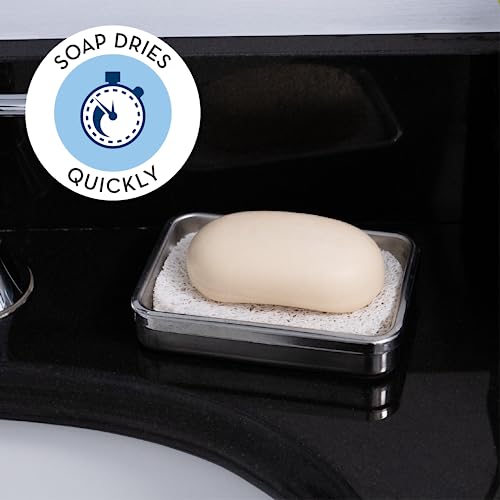 image for S&T INC. Bar Soap Holder for Kitchen, Bathroom, and Soap Dish, 4 Pack,