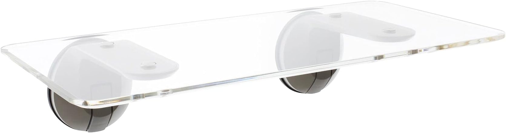 Premium Standing Desk - Portable & Height Adjustable Tempered Glass Window-Mounted Stand Up Laptop Desk - 10 Sec Tool-Free Install - Clear Acrylic