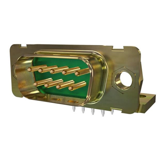 Amphenol, DCM37P500M, D-Sub Connector - Plug - Male Pins - 37 Position - 2 Rows - Mounting Brackets - Solder Termination - Through Hole Right Angle.
